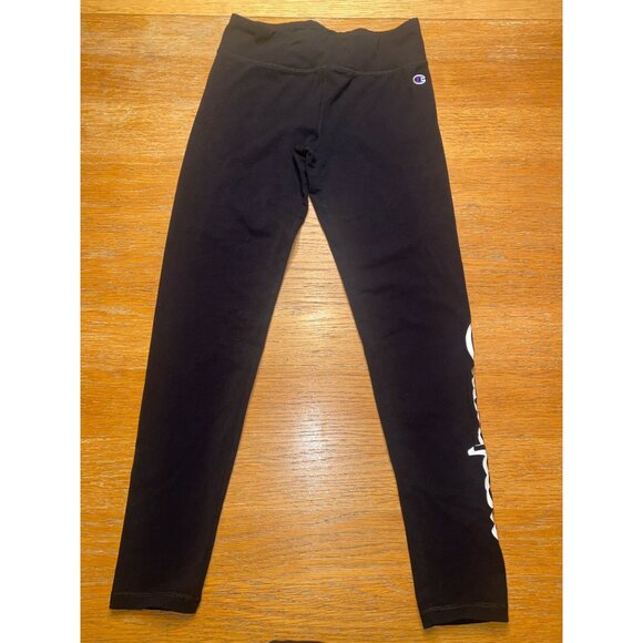 Champion Girls Black Leggings Size M Cotton/Spandex Blend - Picture 1 of 5
